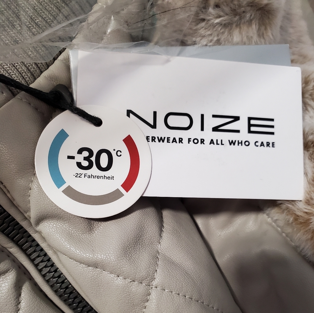 Noize Beige Faux Fur Trimmed Jacket - Picture 10 of 10